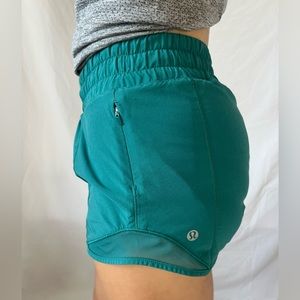 Lululemon Forest Green Hotty Hot Shorts